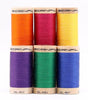 Jewel Tones -  Organic Cotton 30wt 6 Spool Thread Set + Rack
