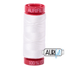 Aurifil 12 wt Mako Cotton Thread | 2021 Natural White