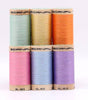 Pastels - Scanfil Organic Cotton 50wt 6 Spool Thread Set + Rack