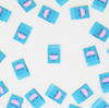 Trans Flag Heart Woven Labels