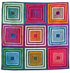 Modern Log Cabin Quilt Kit by Tara Faughnan -  60" x 60"