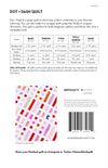 This is the back page of the pattern, and shows the fabric yardage requirements for 5 different sizes of quilts.
