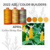 Aurifil Colour Builder 2022 - April | Golden Shrimp Plant