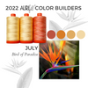 Aurifil Color Builder 2022 - July | Bird of Paradise