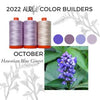 Aurifil Color Builder 2022 - October | Hawaiian Blue Ginger