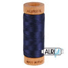 Aurifil 80 wt Mako Cotton Thread 300 yards | 2785 Very Dark Navy